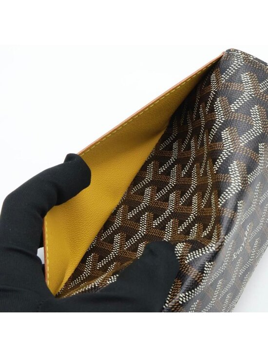 Goyard Goyardine Green Varenne Continental Wallet Bag Silver  Goyard Varenne Wallet Herringbone